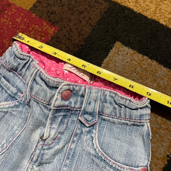 Vintage Y2K Levi’s Girls Wide Leg Flared Jeans — Size 4 w/ Pink Accents - Picture 4 of 8